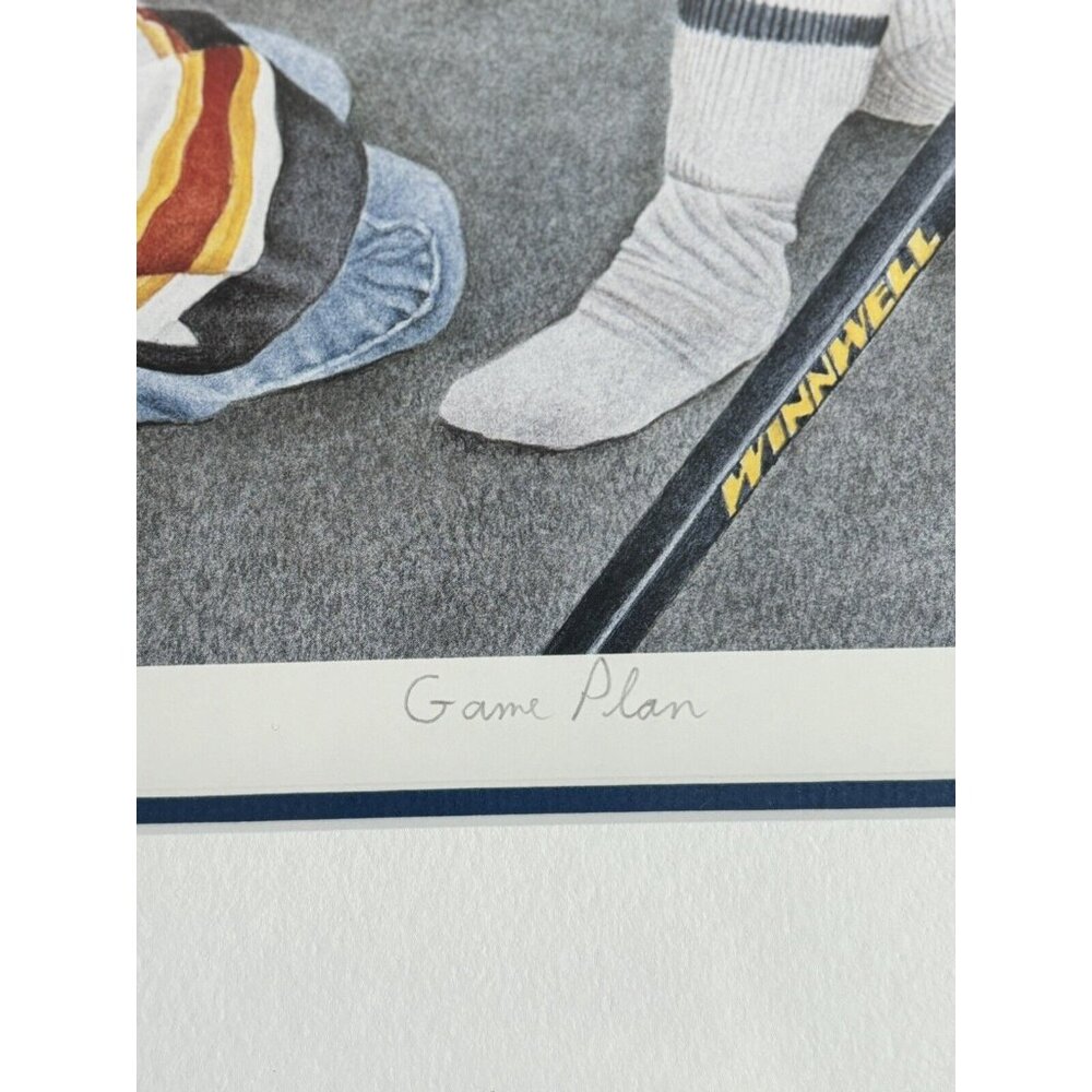 VTG John‎ Newby Game Plan Signed Framed Hockey Maple Leafs 17/45 Rare Art Print - Picture 8 of 16